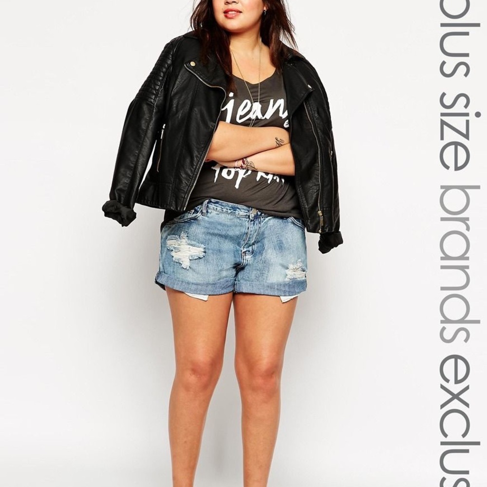 Distressed Denim Shorts